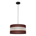 Luster na sajli HELEN 1xE27/15W/230V pr. 40 cm braon/crno/zlatna