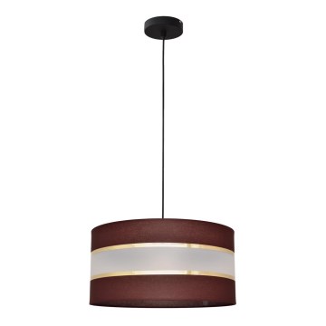 Luster na sajli HELEN 1xE27/15W/230V pr. 40 cm braon/crno/zlatna