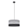 Luster na sajli HELEN 1xE27/15W/230V pr. 40 cm crno/sivo/srebrno