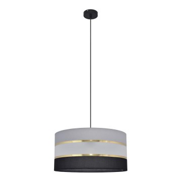 Luster na sajli HELEN 1xE27/15W/230V pr. 40 cm crno/sivo/zlatna