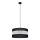 Luster na sajli HELEN 1xE27/15W/230V pr. 40 cm crno/srebrno