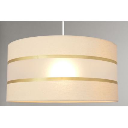 Luster na sajli HELEN 1xE27/15W/230V pr. 40 cm kremasta/zlatna