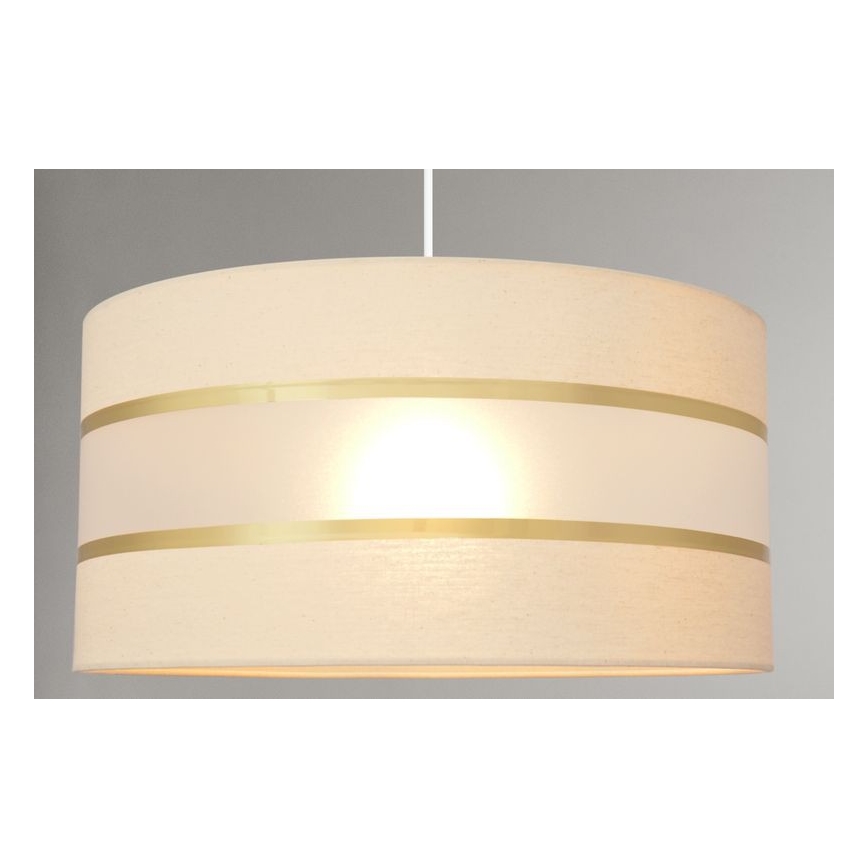 Luster na sajli HELEN 1xE27/15W/230V pr. 40 cm kremasta/zlatna