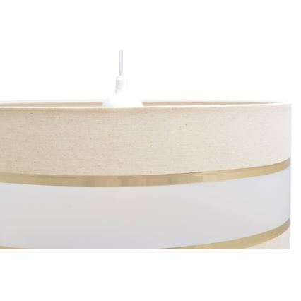 Luster na sajli HELEN 1xE27/15W/230V pr. 40 cm kremasta/zlatna