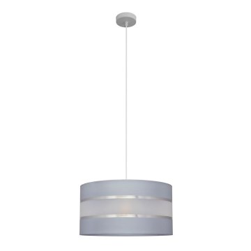 Luster na sajli HELEN 1xE27/15W/230V pr. 40 cm sivo/srebrno
