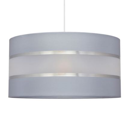 Luster na sajli HELEN 1xE27/15W/230V pr. 40 cm sivo/srebrno