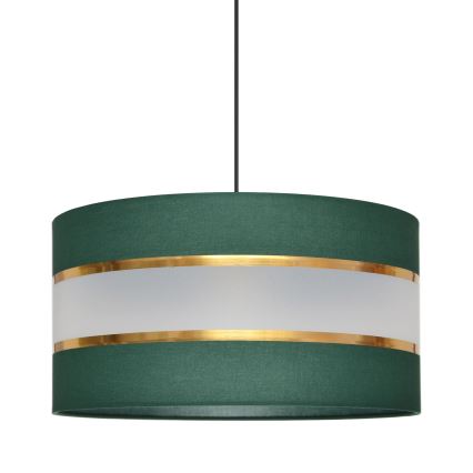 Luster na sajli HELEN 1xE27/15W/230V pr. 40 cm zelena/zlatna
