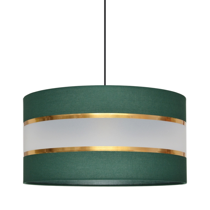 Luster na sajli HELEN 1xE27/15W/230V pr. 40 cm zelena/zlatna