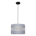 Luster na sajli HELEN 1xE27/15W/230V sivo/crno