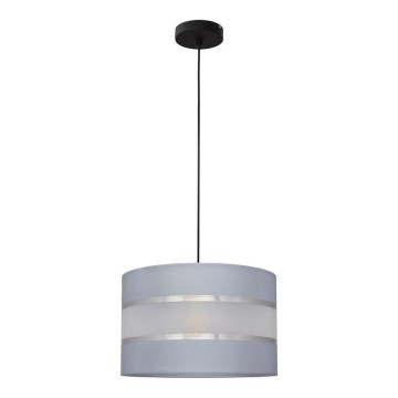 Luster na sajli HELEN 1xE27/15W/230V sivo/crno