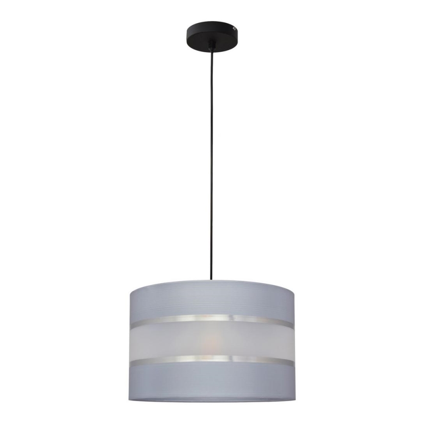 Luster na sajli HELEN 1xE27/15W/230V sivo/crno