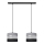 Luster na sajli HELEN 2xE27/15W/230V crno/sivo/srebrno