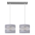 Luster na sajli HELEN 2xE27/15W/230V sivo/srebrno