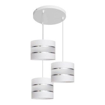 Luster na sajli HELEN 3xE27/15W/230V bela