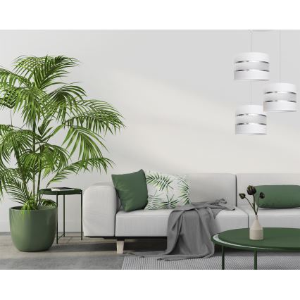 Luster na sajli HELEN 3xE27/15W/230V bela