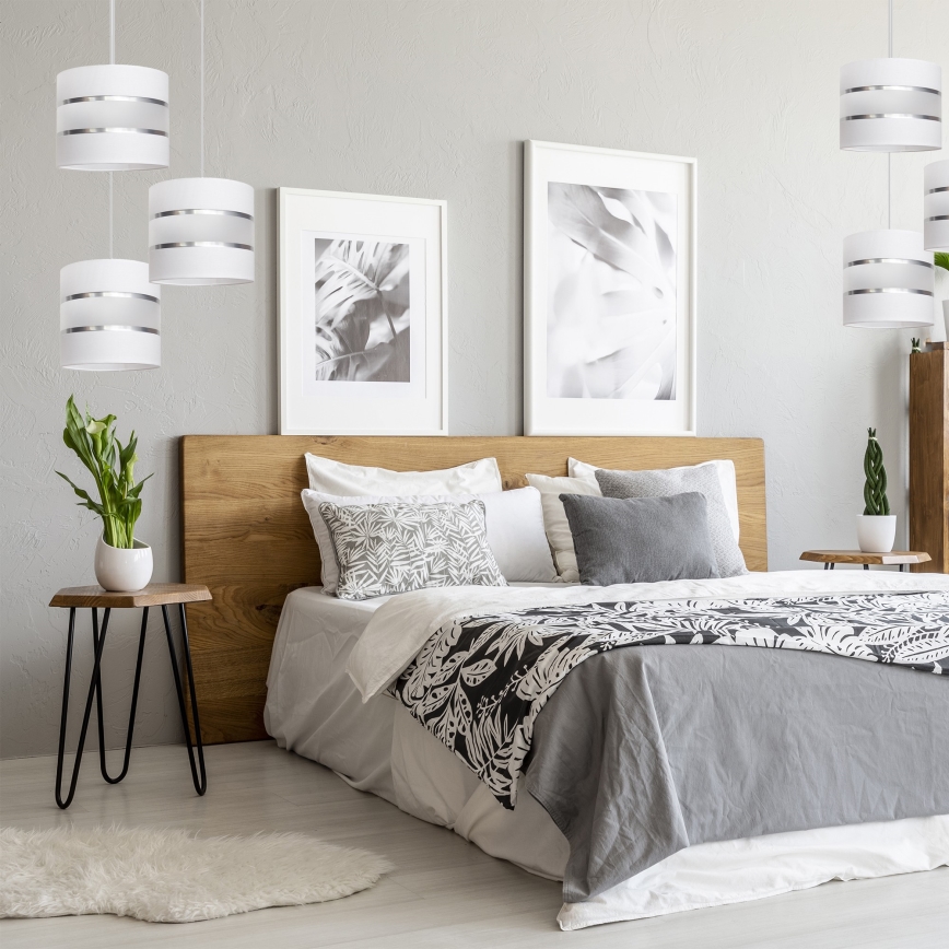 Luster na sajli HELEN 3xE27/15W/230V bela