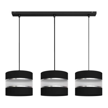 Luster na sajli HELEN 3xE27/15W/230V crno