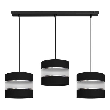 Luster na sajli HELEN 3xE27/15W/230V crno