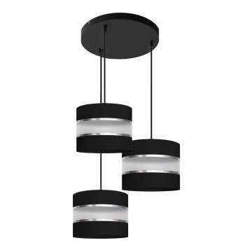 Luster na sajli HELEN 3xE27/15W/230V crno