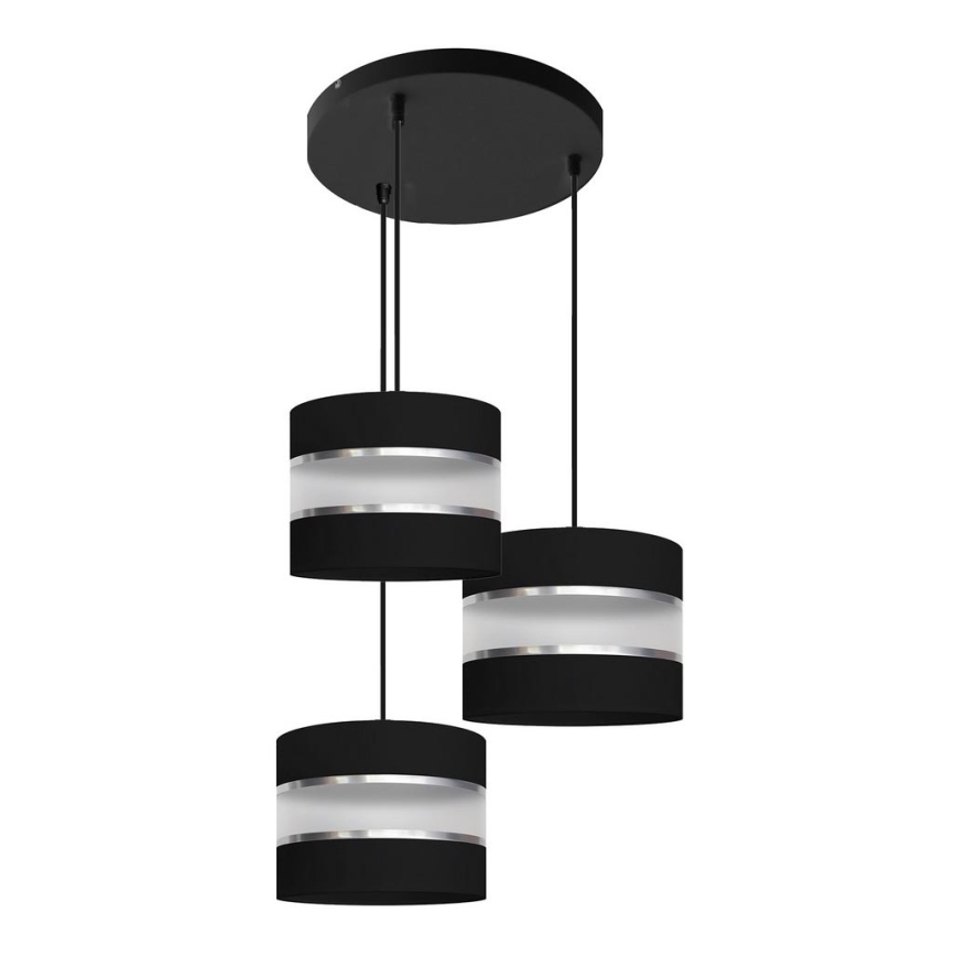 Luster na sajli HELEN 3xE27/15W/230V crno