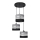 Luster na sajli HELEN 3xE27/15W/230V crno/sivo/srebrno
