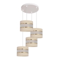 Luster na sajli HELEN 4xE27/15W/230V kremasta