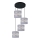 Luster na sajli HELEN 4xE27/15W/230V sivo/crno
