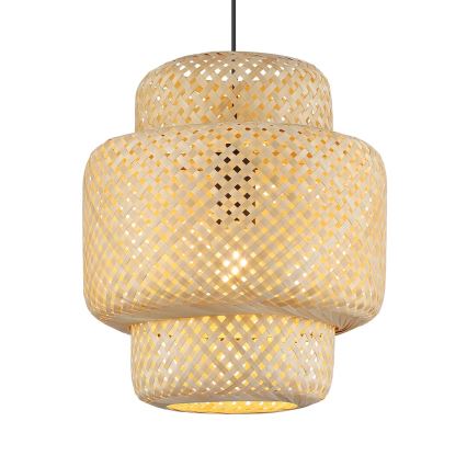 Luster na sajli HESTIA 1xE27/60W/230V pr. 30 cm bambus