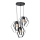 Luster na sajli HEXAGON 3xE27/60W/230V crno okrugli