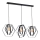 Luster na sajli HEXAGON 3xE27/60W/230V crno/sjajni krom
