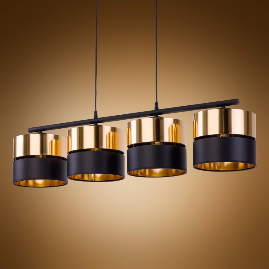 Luster na sajli HILTON 4xE27/15W/230V mesing/crno