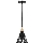 Luster na sajli HIRA 1xE27/60W/230V pr. 18 cm crno