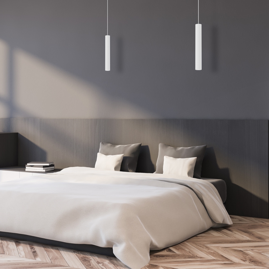 Luster na sajli HUDSON 1xGU10/8W/230V bela
