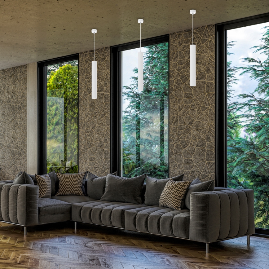 Luster na sajli HUDSON 1xGU10/8W/230V bela