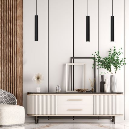 Luster na sajli HUDSON 1xGU10/8W/230V crno