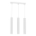 Luster na sajli HUDSON 3xGU10/8W/230V bela