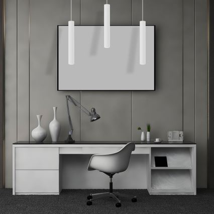Luster na sajli HUDSON 3xGU10/8W/230V bela