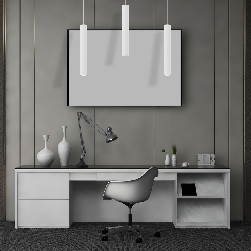 Luster na sajli HUDSON 3xGU10/8W/230V bela