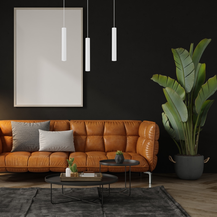 Luster na sajli HUDSON 3xGU10/8W/230V bela