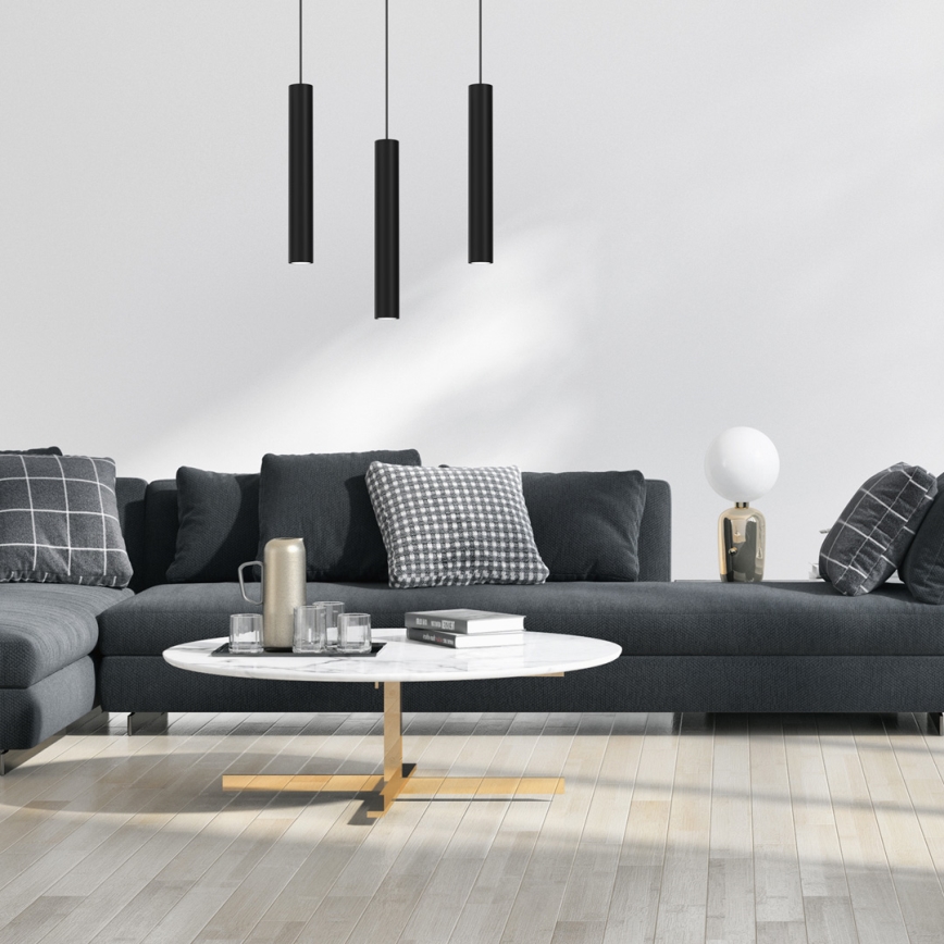 Luster na sajli HUDSON 3xGU10/8W/230V crno