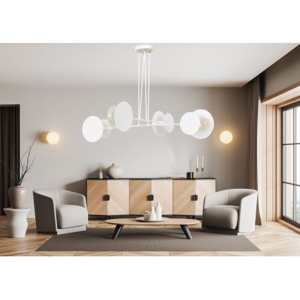 Luster na sajli IDEA 4xE27/15W/230V bela