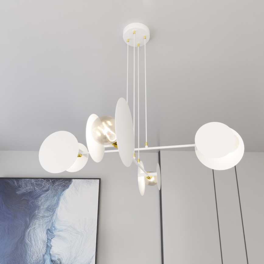 Luster na sajli IDEA 4xE27/15W/230V bela