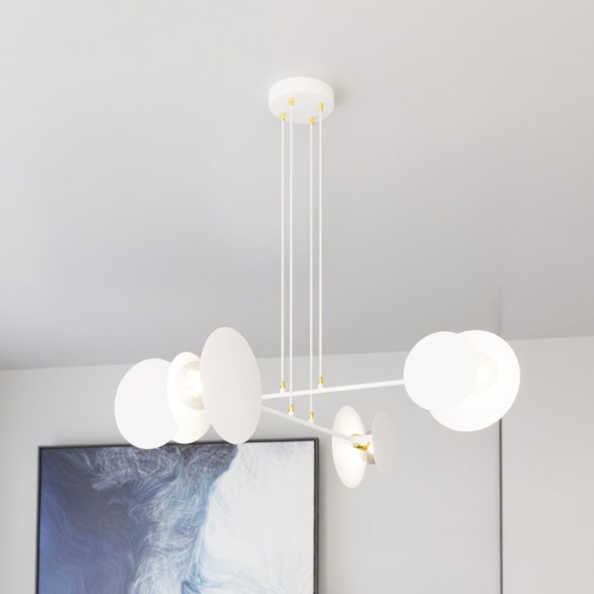 Luster na sajli IDEA 4xE27/15W/230V bela