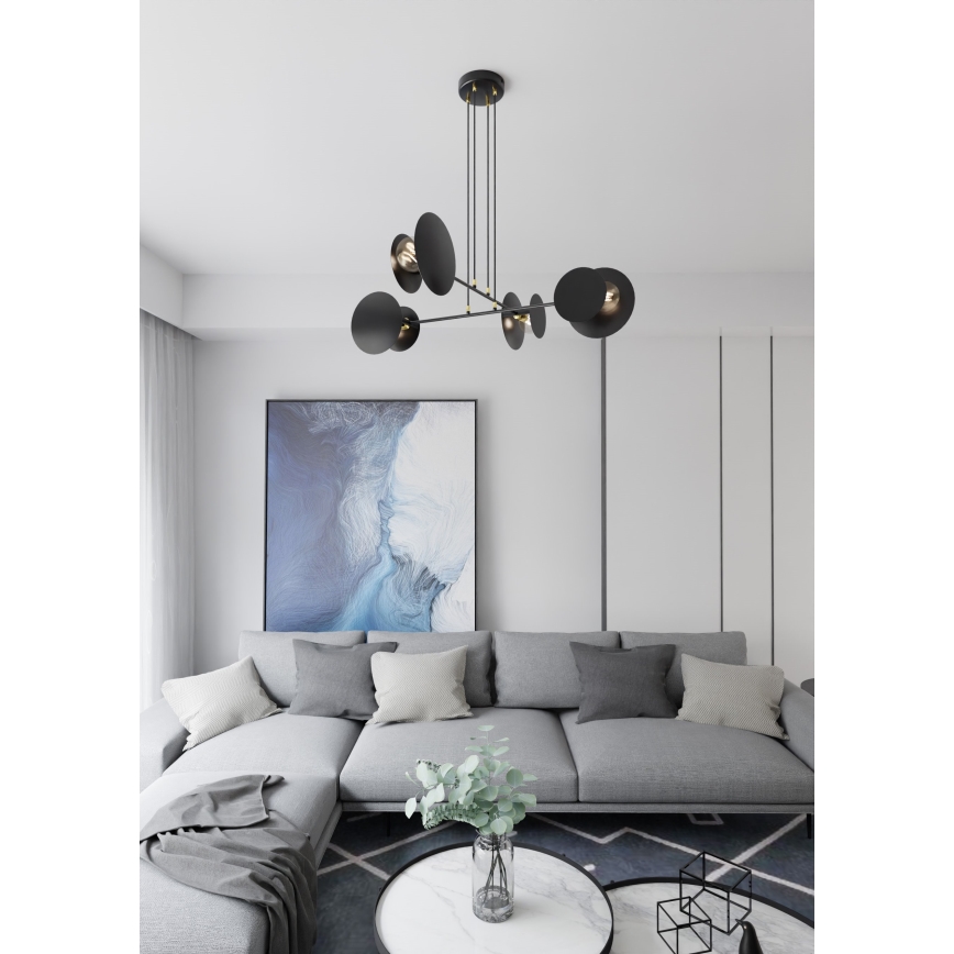 Luster na sajli IDEA 4xE27/15W/230V crno
