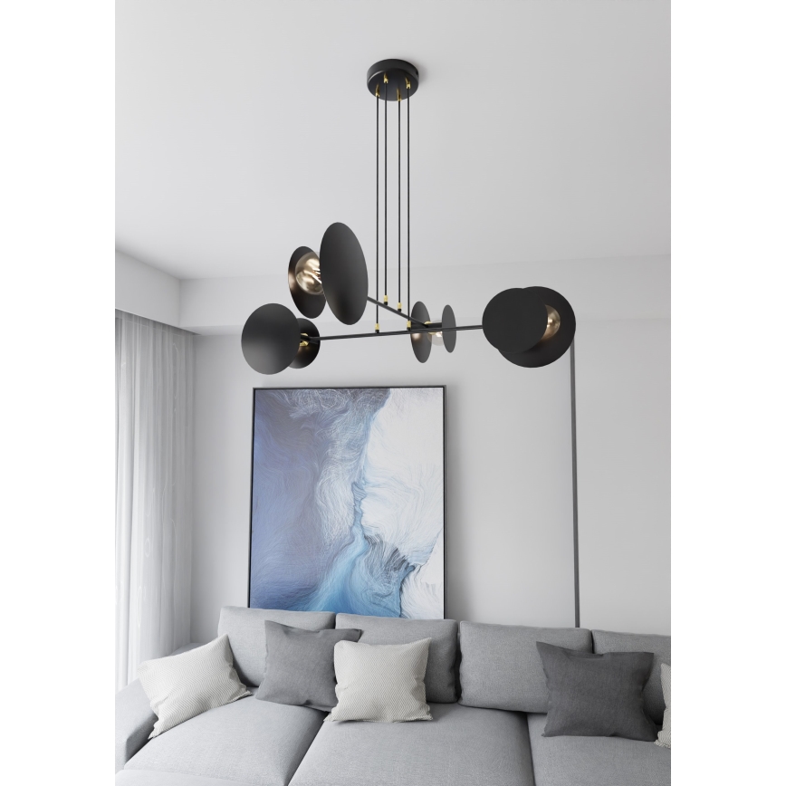 Luster na sajli IDEA 4xE27/15W/230V crno