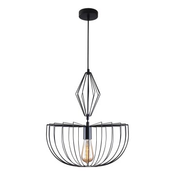 Luster na sajli JASMINA 1xE27/20W/230V pr. 40 cm crno