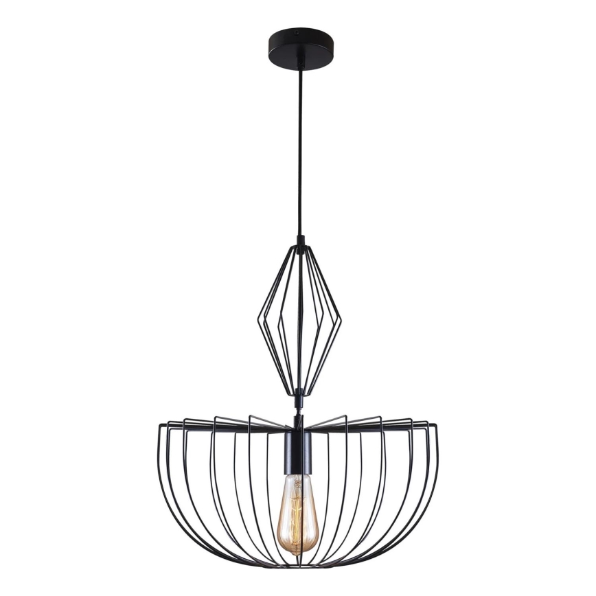 Luster na sajli JASMINA 1xE27/20W/230V pr. 40 cm crno