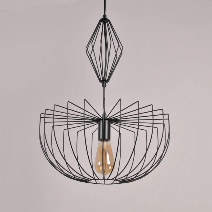 Luster na sajli JASMINA 1xE27/20W/230V pr. 40 cm crno