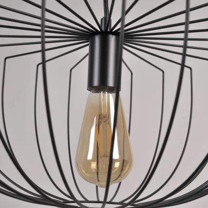 Luster na sajli JASMINA 1xE27/20W/230V pr. 40 cm crno