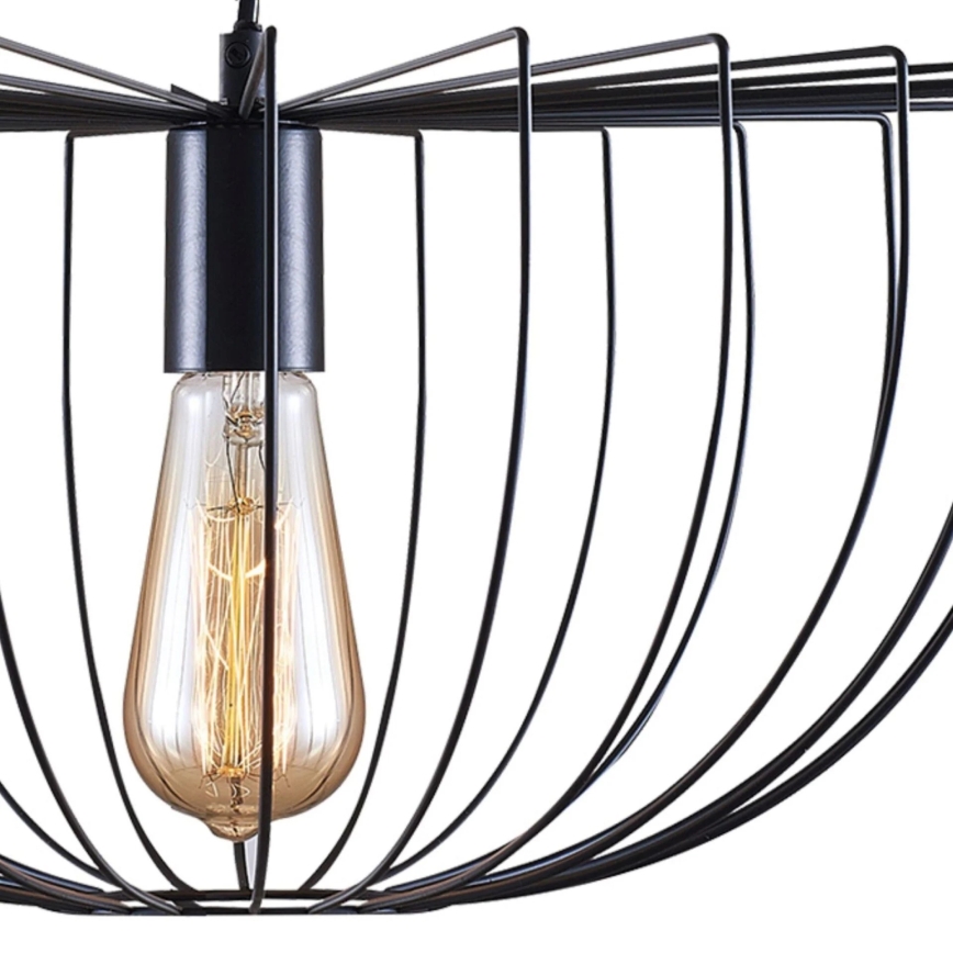 Luster na sajli JASMINA 1xE27/20W/230V pr. 40 cm crno
